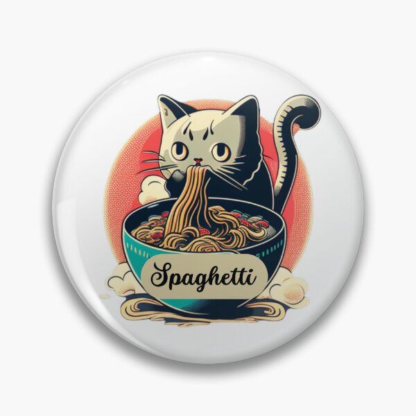 Item preview, Cat eating spaghetti designed and sold by LadyHustle.