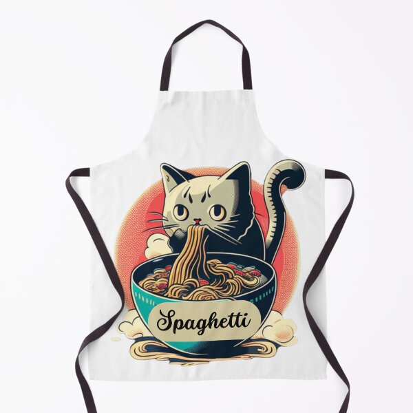 Item preview, Cat eating spaghetti designed and sold by LadyHustle.