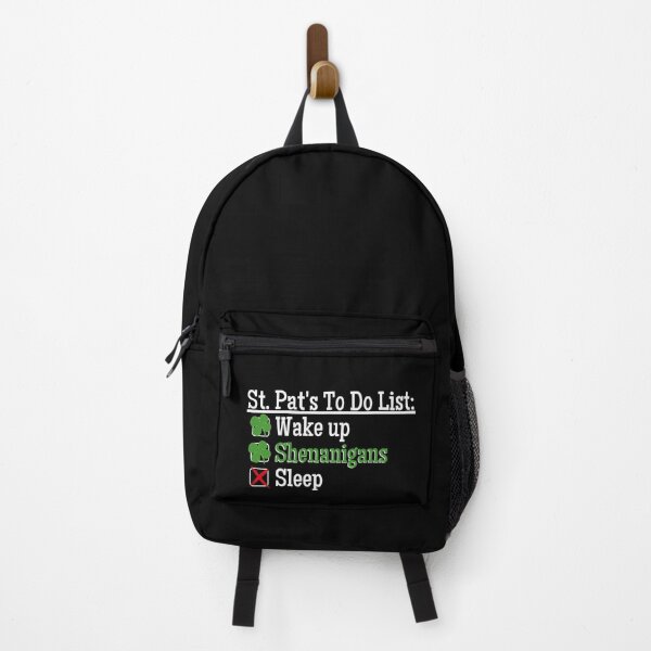 Item preview, St. Pat's To Do List: Wake Up Shenanigans No Sleep | St. Patrick's Day | 4-Leaf Clover | March 17th | Beer | Dark Background designed and sold by SidefatSayings.