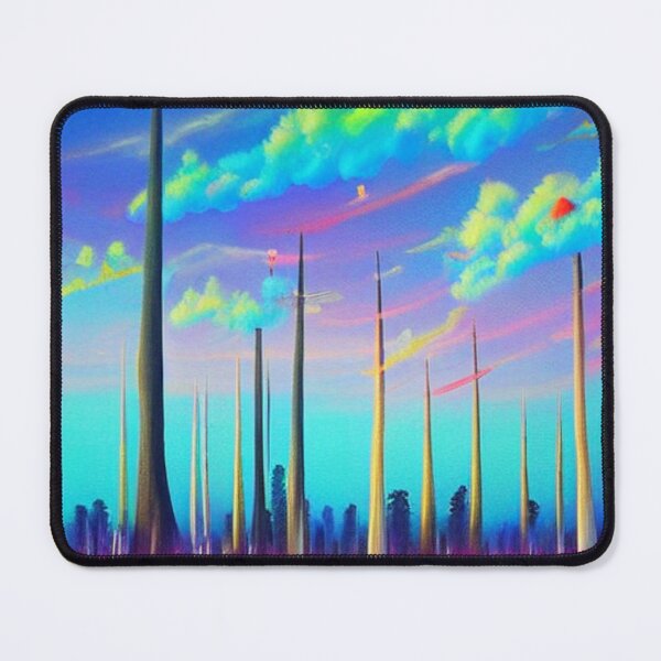 Item preview, Alien World, Towers Reaching to Vibrant Sky designed and sold by SquishStitches.