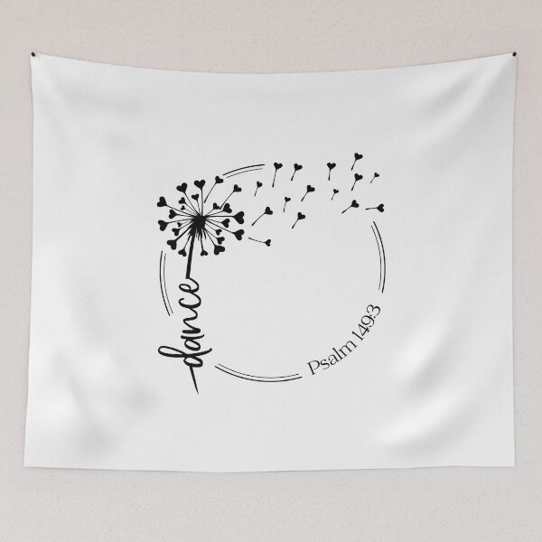 Item preview, Christian Dandelion design - dance - Psalm 149:3 designed and sold by simplydesignart.