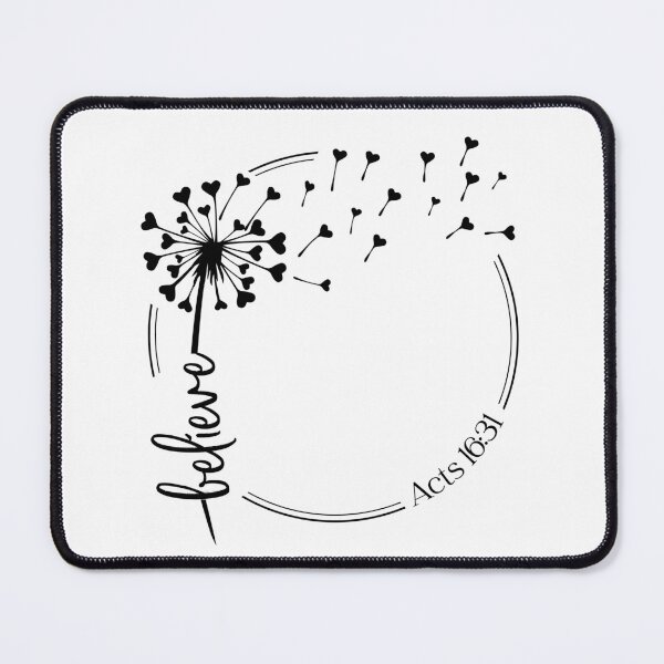 Item preview, Christian Dandelion Design - Believe - Acts 16:31 designed and sold by simplydesignart.