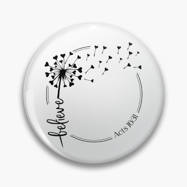 Item preview, Christian Dandelion Design - Believe - Acts 16:31 designed and sold by simplydesignart.