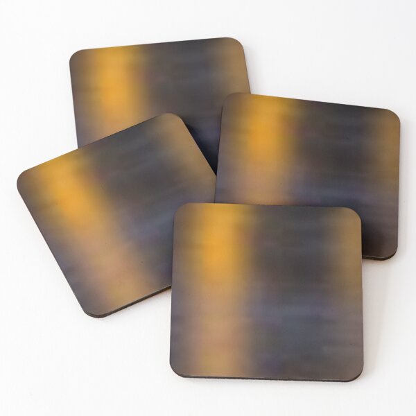 Item preview, Abstract Gold and Black Reflection on Water at Night HD Blur Orange Grey Violet Blue designed and sold by kattakitty.