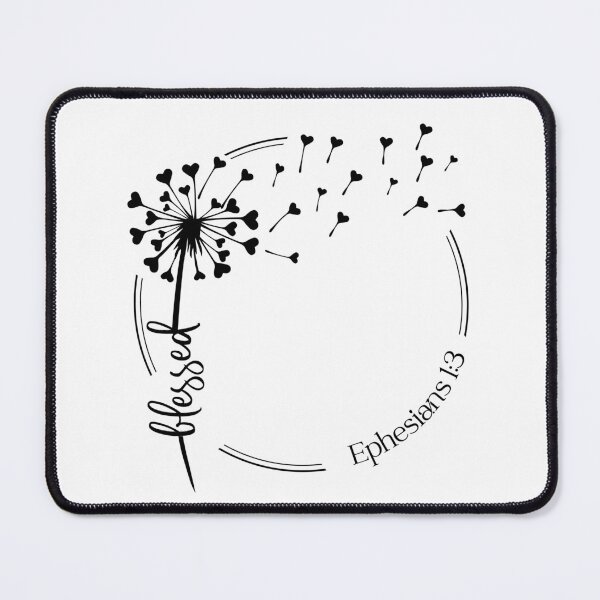 Item preview, Christian Dandelion Design - Blessed - Ephesians 1:3 designed and sold by simplydesignart.