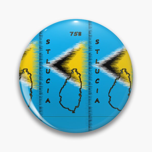 Item preview, St lucia flag Designed with Name and Area Code - Soca Mode designed and sold by Soca-Mode.