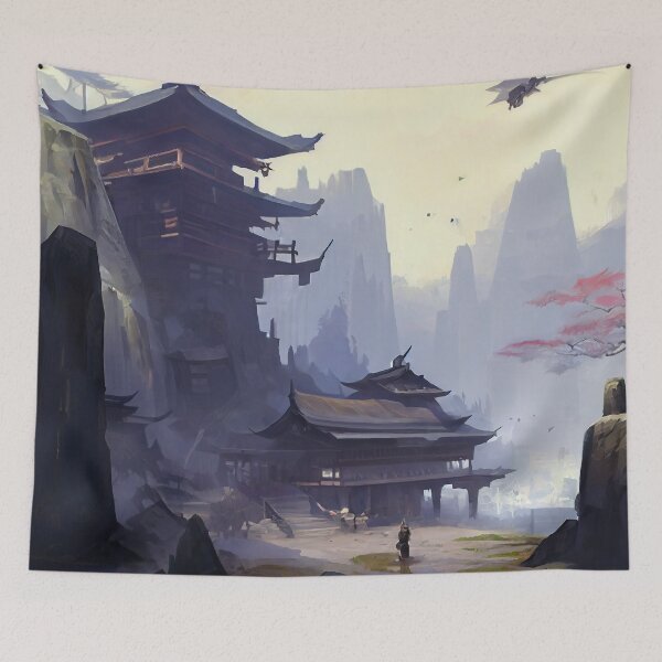Item preview, Japanese Mountain Landscape designed and sold by Jaraz.