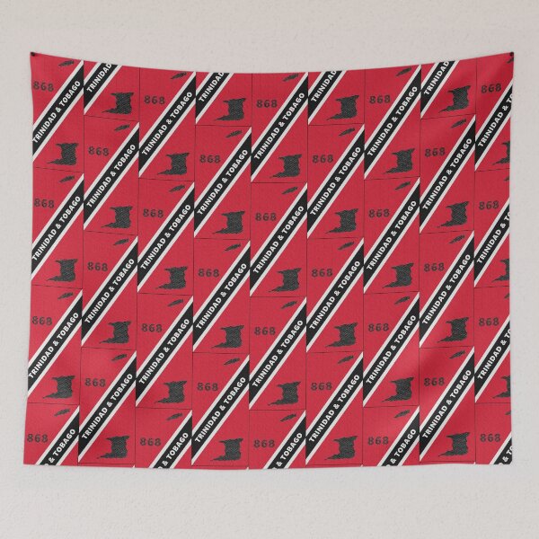 Item preview, Trinidad and Tobago Flag Design with Phone Area Code and Map designed and sold by Soca-Mode.