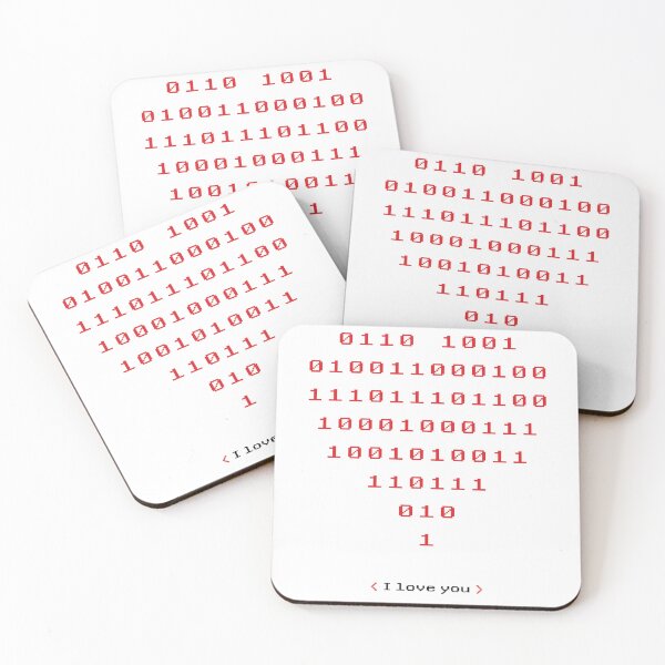 Item preview, Binary Code Heart I Love You designed and sold by MilieuOnline.