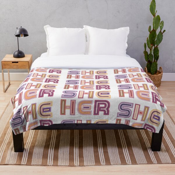 Item preview, She Her - Modern Minimal Warm Pastel Pronoun Design 2023 designed and sold by UncutJorts.