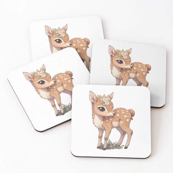 Item preview, Cute Fawn Deer with Flowers on Head designed and sold by bryanchvzz.
