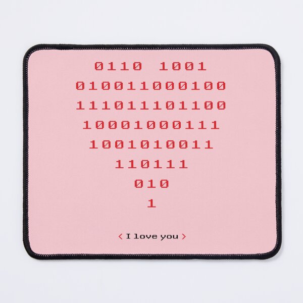 Item preview, Código binario te amo fondo rosa designed and sold by MilieuOnline.