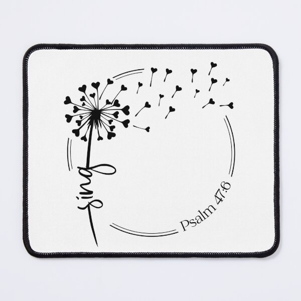 Item preview, Christian Dandelion design - sing - Psalm 47:6 designed and sold by simplydesignart.