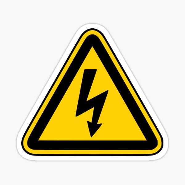 Item preview, Electric Shock Hazard designed and sold by ChaosStickers.