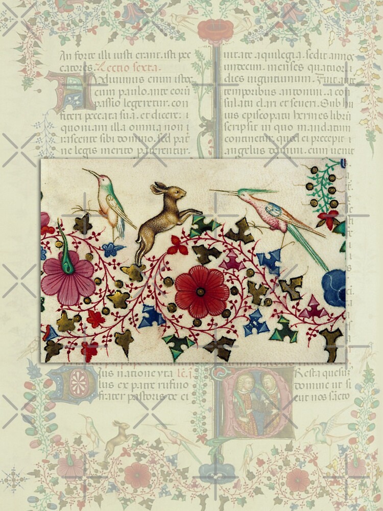 Thumbnail 4 of 4, iPhone Case, Medieval Rabbit chasing a Bird designed and sold by ebrawne.