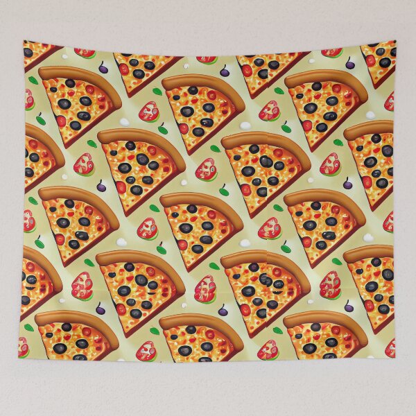Item preview, Pizza Party - Cartoon Pizza Pattern designed and sold by UniqueDesignsC.