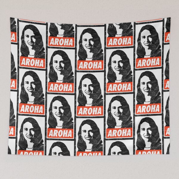 Item preview, Jacinda Ardern Aroha (White Worn Look) designed and sold by politicalamity.