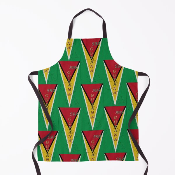 Item preview, Guyana Flag Design with Phone Area Code and Map Outline designed and sold by Soca-Mode.
