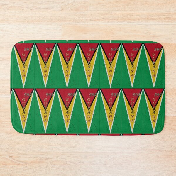 Item preview, Guyana Flag Design with Phone Area Code and Map Outline designed and sold by Soca-Mode.