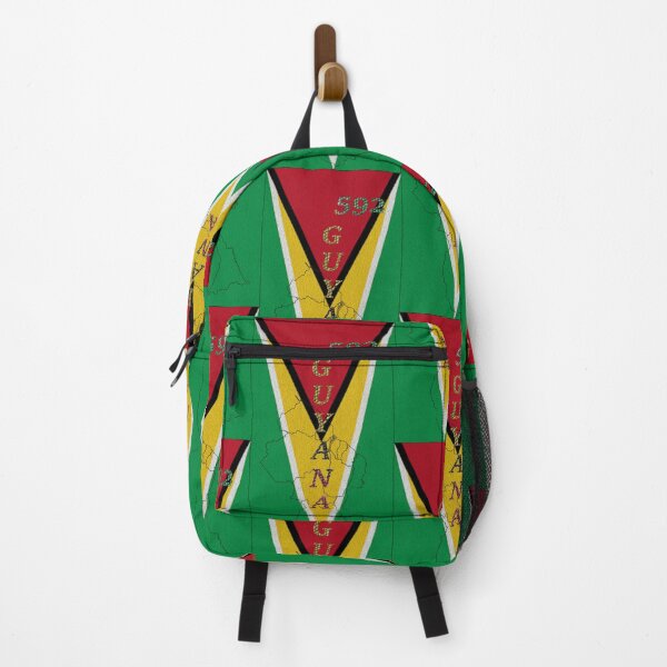 Item preview, Guyana Flag Design with Phone Area Code and Map Outline designed and sold by Soca-Mode.