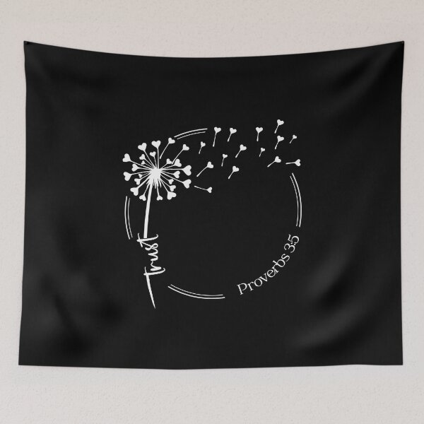 Item preview, Christian Dandelion design - trust - Proverbs 3:5 designed and sold by simplydesignart.