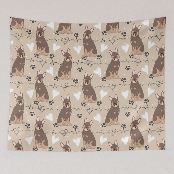 Item preview, LOVE Brown Tan German Shepherd  designed and sold by Lulupainting.