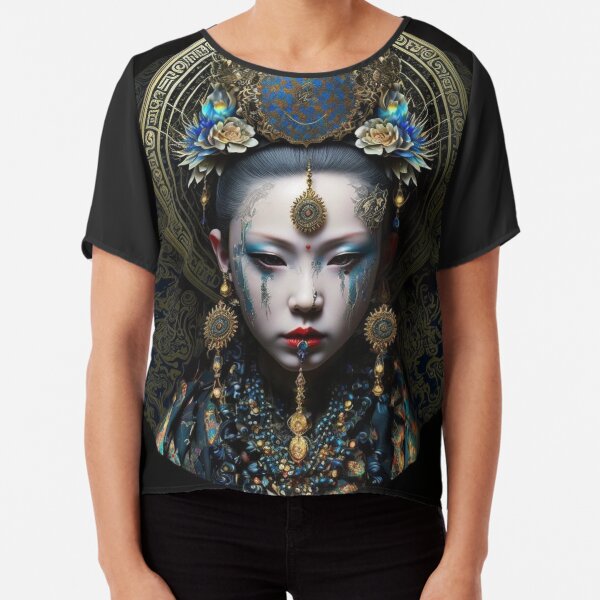 Oiran Melting Dripping Stunning Makeup 3 Chiffon Top