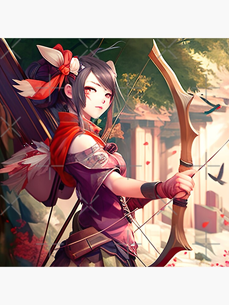 Anime Archer Girl Medieval Themed Bow and Arrow Warrior Woman Stock  Illustration - Illustration of piled, harvest: 291301481