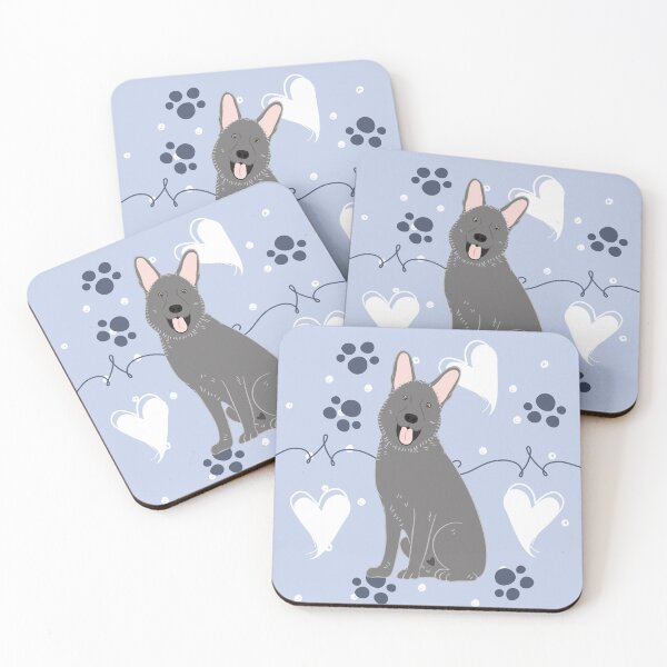 Item preview, LOVE Gray German Shepherd designed and sold by Lulupainting.