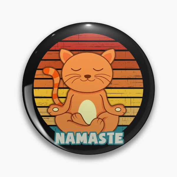 Item preview, namaste yoga cat  designed and sold by ompongalfina.