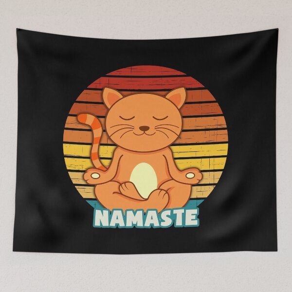 Aperçu de l'œuvre chat de yoga namaste créée et vendue par ompongalfina.
