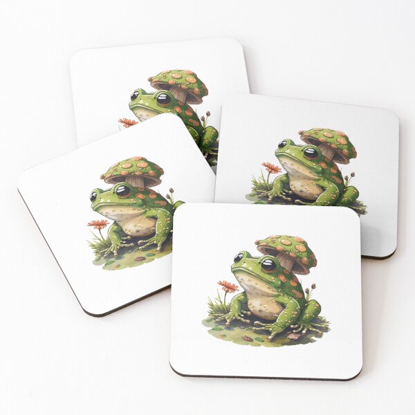 Item preview, Green Frog with Mushroom Top designed and sold by bryanchvzz.