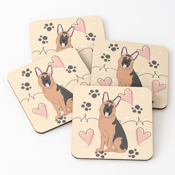 Item preview, LOVE German Shepherd - Red and Black 2 designed and sold by Lulupainting.