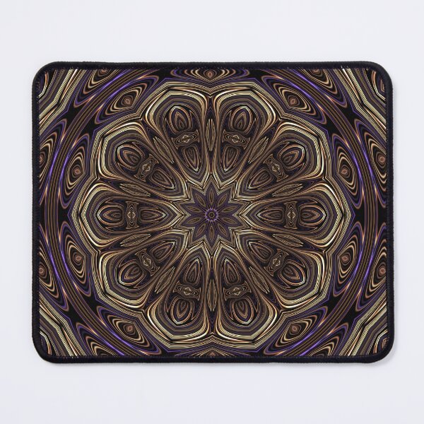 Item preview, An Abstract Kaleidoscope Flower of Bronze and Purple Highlights designed and sold by Karen McFarland.
