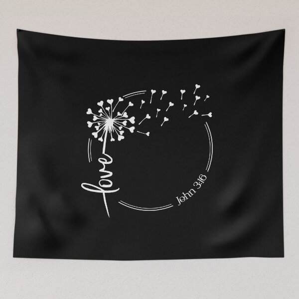 Item preview, Christian Dandelion design - love - John 3:16 designed and sold by simplydesignart.