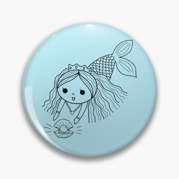 Item preview, mermaid coloring : mermaid and pearl for painting activity at home or at birthday party designed and sold by Tina-studio.
