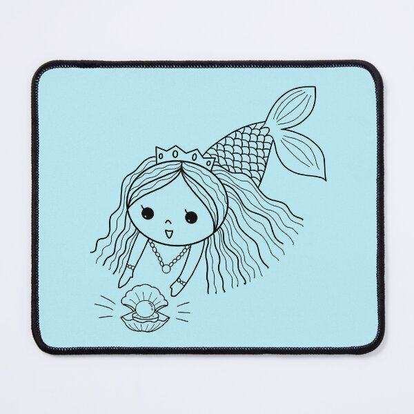 Item preview, mermaid coloring : mermaid and pearl for painting activity at home or at birthday party designed and sold by Tina-studio.