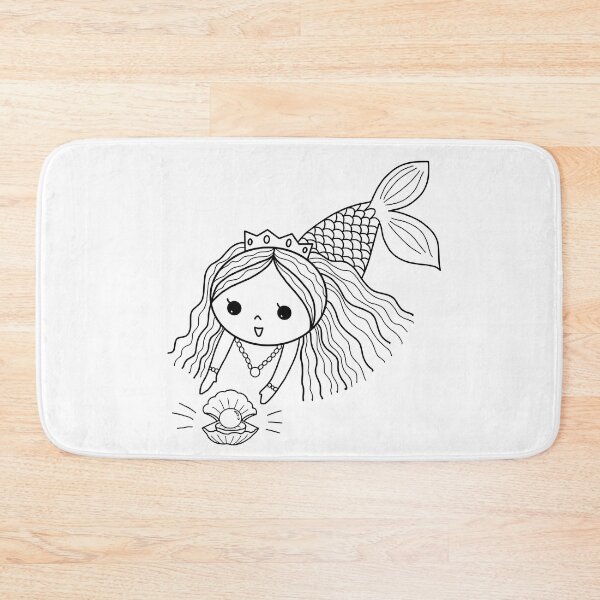 Item preview, mermaid coloring : mermaid and pearl for painting activity at home or at birthday party designed and sold by Tina-studio.