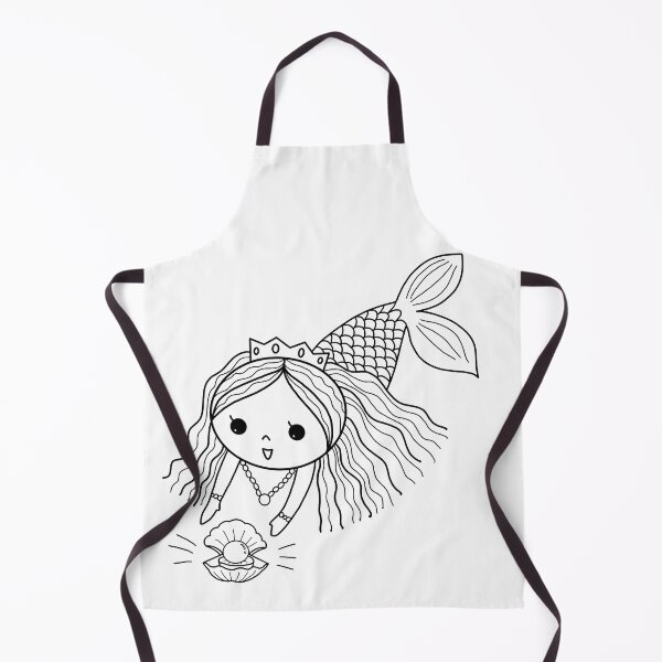 Item preview, mermaid coloring : mermaid and pearl for painting activity at home or at birthday party designed and sold by Tina-studio.