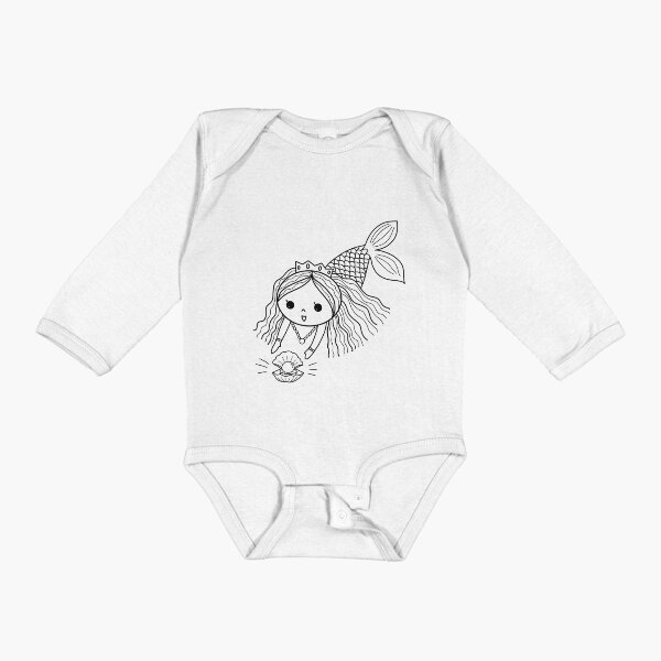 Item preview, mermaid coloring : mermaid and pearl for painting activity at home or at birthday party designed and sold by Tina-studio.