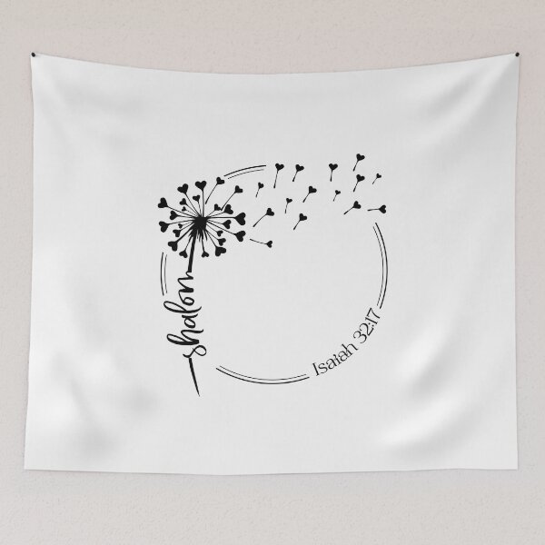 Item preview, Christian Dandelion design - shalom - Isaiah 32:17 designed and sold by simplydesignart.
