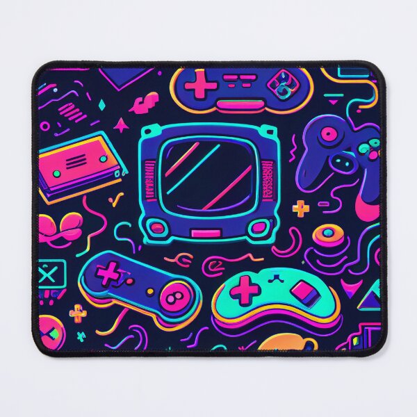 Item preview, Retro Gaming Glow - 80's Style Gaming Pattern designed and sold by UniqueDesignsC.