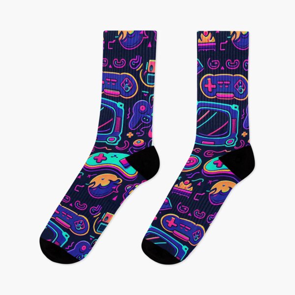 Item preview, Retro Gaming Glow - 80's Style Gaming Pattern designed and sold by UniqueDesignsC.