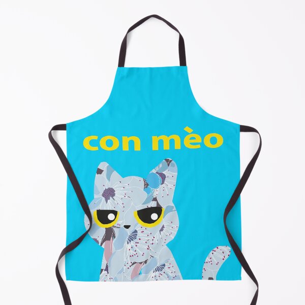 Item preview, Blue floral botanical flower yellow Vietnamese cat letter character designed and sold by Bird4771.