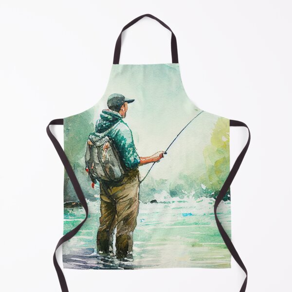 Item preview, Fly Fishing in the Stream: Watercolor Painting designed and sold by Tiberius404.