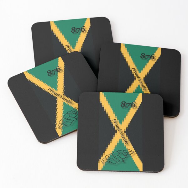 Item preview, Jamaica Flag Design with Words Proud Yardie and Jamaican Map Outline and Area Code designed and sold by Soca-Mode.