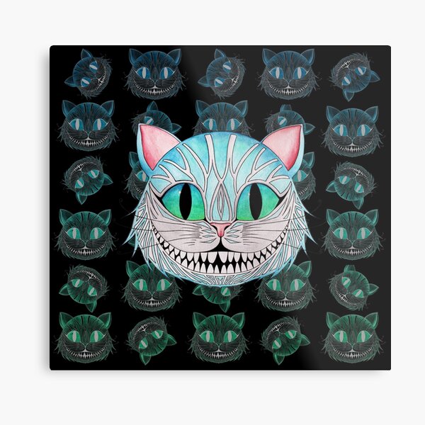 Cheshire Cat (Dark background) Metal Print