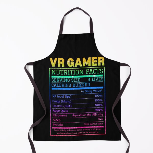 Item preview, Girl VR Gamer Chick Food Label Virtual Reality Women Merch VR Comedy Gaming Nutrition Facts designed and sold by DadJokeDescript.