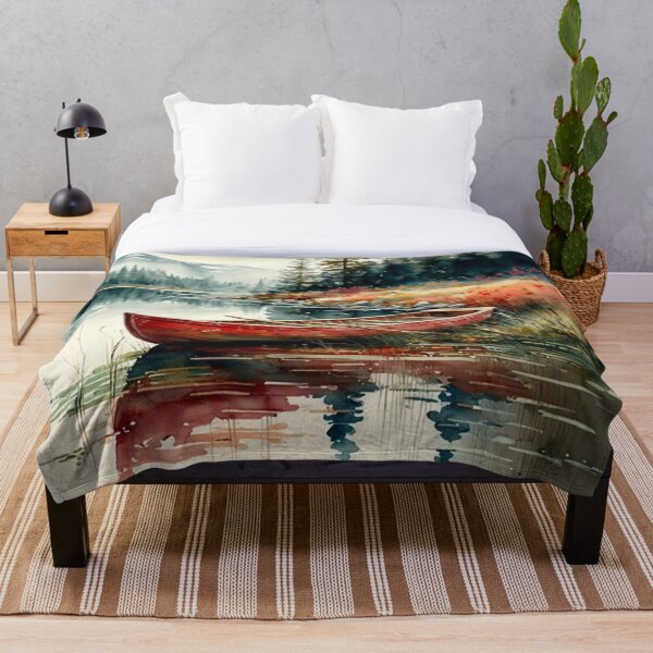 Item preview, Canoa en la orilla: pintura de acuarela designed and sold by Tiberius404.