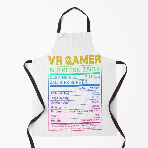 Item preview, Girl VR Gamer Chick Food Label Virtual Reality Women Merch VR Comedy Gaming Nutrition Facts designed and sold by DadJokeDescript.
